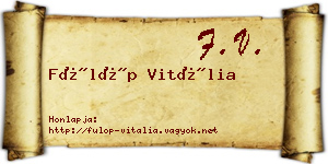 Fülöp Vitália névjegykártya